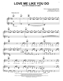 page one of Love Me Like You Do (Piano, Vocal & Guitar Chords (Right-Hand Melody))