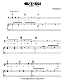 page one of Heathens (Piano, Vocal & Guitar Chords (Right-Hand Melody))