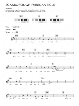 page one of Scarborough Fair/Canticle (Keyboard (Abridged))