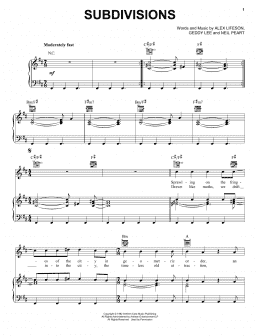 page one of Subdivisions (Piano, Vocal & Guitar Chords (Right-Hand Melody))