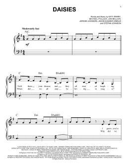 page one of Daisies (Easy Piano)
