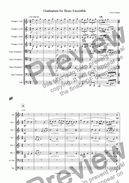 page one of Graduatum for Brass Ensemble