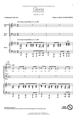 page one of Gloria (SATB Choir)