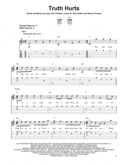 page one of Truth Hurts (Easy Guitar Tab)
