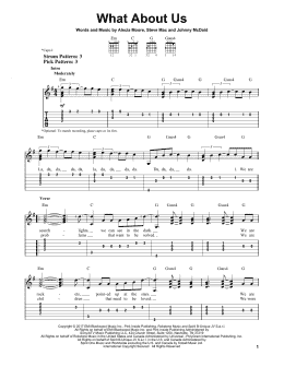 page one of What About Us (Easy Guitar Tab)