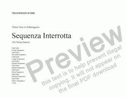 page one of Sequenza Interrotta (transp. score) (revised 2020)