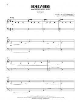 page one of Edelweiss (from The Sound Of Music) (Piano Duet)
