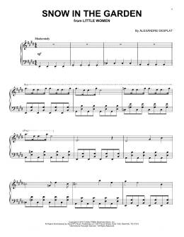 page one of Snow In The Garden (from the Motion Picture Little Women) (Piano Solo)