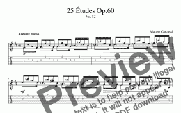 page one of 25 Etudes Op.60 No.12 (for Tablet)