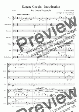 page one of Tchaikovsky - Eugene Onegin - Introduction - Mixed Septet - Score