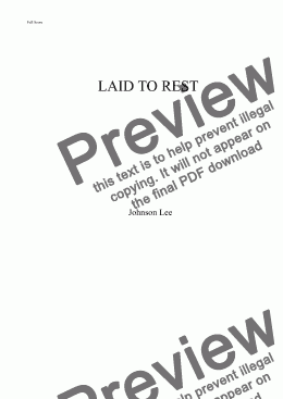 page one of LAID TO REST 