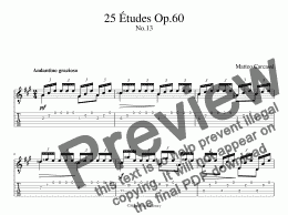 page one of 25 Etudes Op.60 No.13 (for iPad)