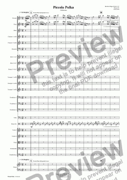 page one of Piccolo Polka - Orchestra