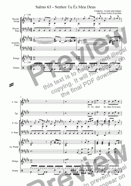 page one of Salmo 063 - Senhor Tu �s Meu Deus