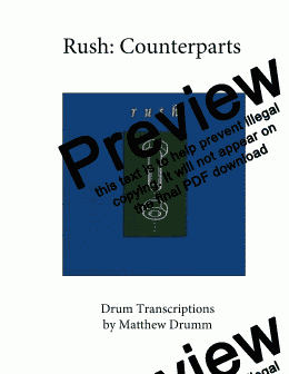 page one of Counterparts - Rush (complete album)