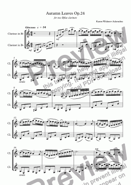 page one of Autumn Leaves Op.24