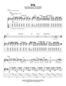page one of Iris (Guitar Tab (Single Guitar))