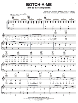 page one of Botch-A-Me (Ba-Ba-Baciami Piccina) (Piano, Vocal & Guitar Chords (Right-Hand Melody))