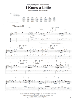 page one of I Know A Little (Guitar Tab)