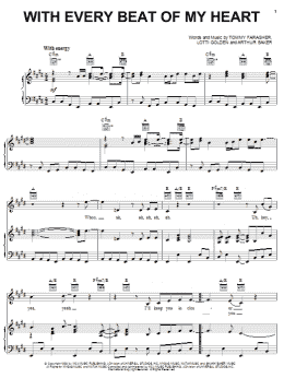 page one of With Every Beat Of My Heart (Piano, Vocal & Guitar Chords (Right-Hand Melody))