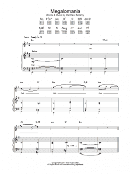 page one of Megalomania (Guitar Tab)