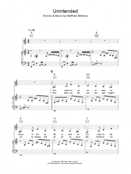 page one of Unintended (Piano, Vocal & Guitar Chords)