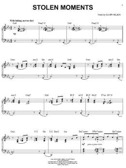 page one of Stolen Moments (Piano Solo)