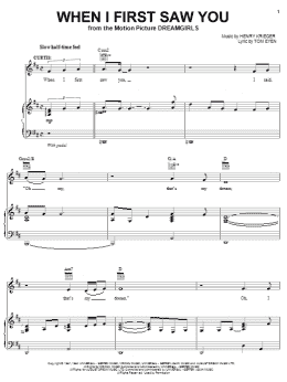 page one of When I First Saw You (Piano, Vocal & Guitar Chords (Right-Hand Melody))