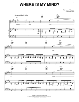 page one of Where Is My Mind? (Piano, Vocal & Guitar Chords (Right-Hand Melody))