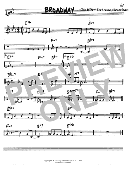 page one of Broadway (Real Book – Melody & Chords – C Instruments)