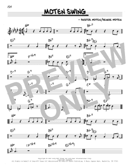 page one of Moten Swing (Real Book – Melody & Chords – C Instruments)