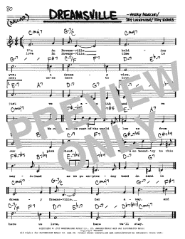 page one of Dreamsville (Real Book – Melody, Lyrics & Chords)