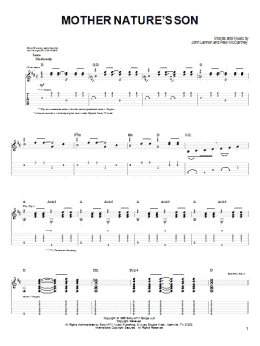 page one of Mother Nature's Son (Guitar Tab)