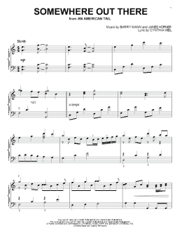 page one of Somewhere Out There (Piano Solo)