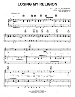 page one of Losing My Religion (Piano, Vocal & Guitar Chords (Right-Hand Melody))