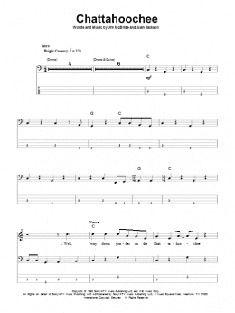 page one of Chattahoochee (Bass Guitar Tab)