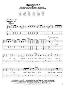 page one of Daughter (Easy Guitar Tab)