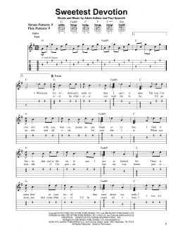 page one of Sweetest Devotion (Easy Guitar Tab)