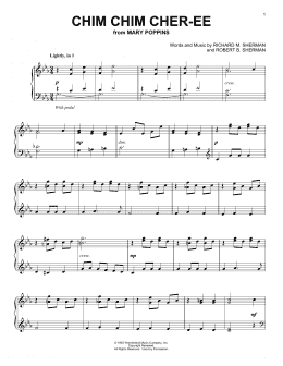 page one of Chim Chim Cher-ee (from Mary Poppins) (Piano Solo)