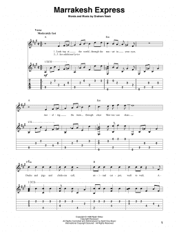 page one of Marrakesh Express (Solo Guitar Tab)