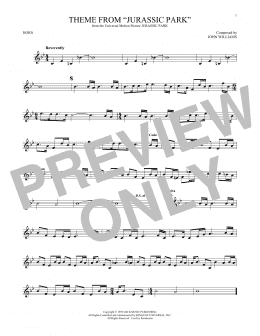 page one of Theme From Jurassic Park (French Horn Solo)