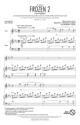page one of Frozen 2 (Choral Highlights) (arr. Mac Huff) (2-Part Choir)
