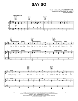 page one of Say So (Piano, Vocal & Guitar Chords (Right-Hand Melody))