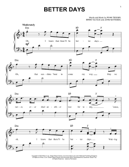 page one of Better Days (Easy Piano)
