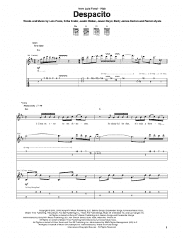 page one of Despacito (Guitar Tab)