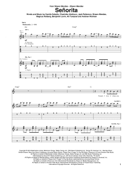 page one of Señorita (Guitar Tab)