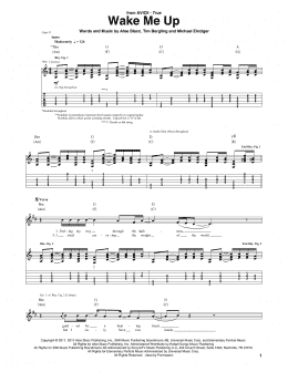 page one of Wake Me Up (Guitar Tab)