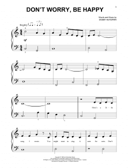 page one of Don't Worry, Be Happy (Beginning Piano Solo)