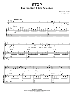 page one of Stop (Piano & Vocal)