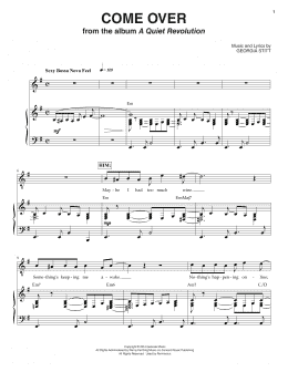 page one of Come Over (Piano & Vocal)